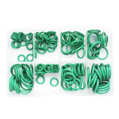 Kit O-ring verde da 145 pezzi per sistema di aria condizionata. - immagine 2