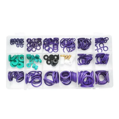 Kit O-ring viola da 225 pezzi per sistema di aria condizionata R12, R134a - immagine 2