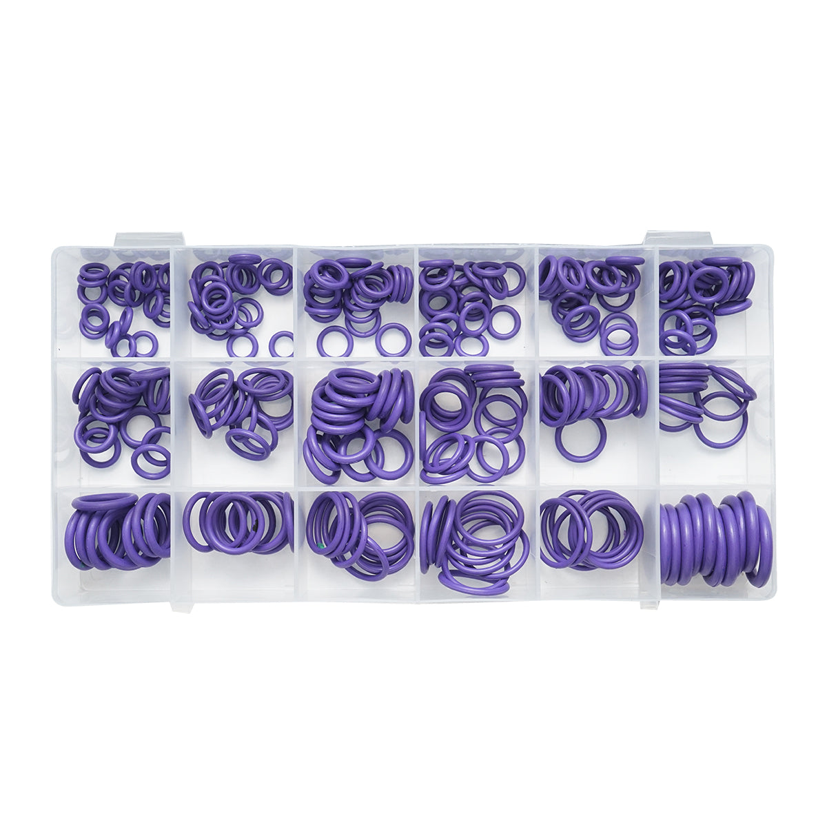 Kit O-ring viola da 270 pezzi per sistema di aria condizionata. - immagine 2