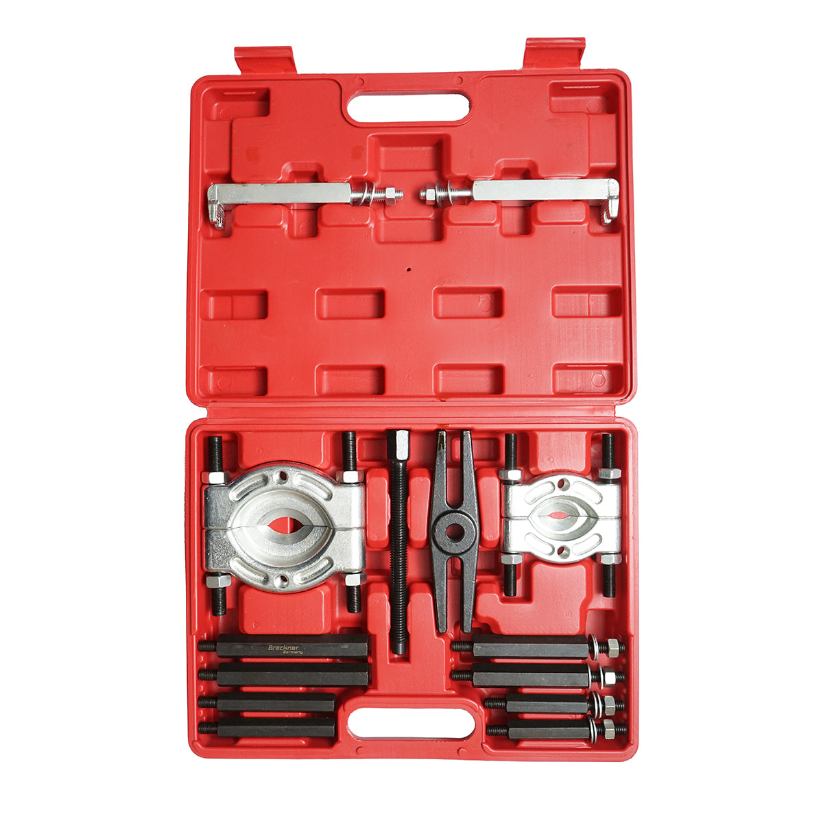 Kit pressa idraulica per estrazione cuscinetti e pulegge 14 pezzi Breckner Germany - immagine 3