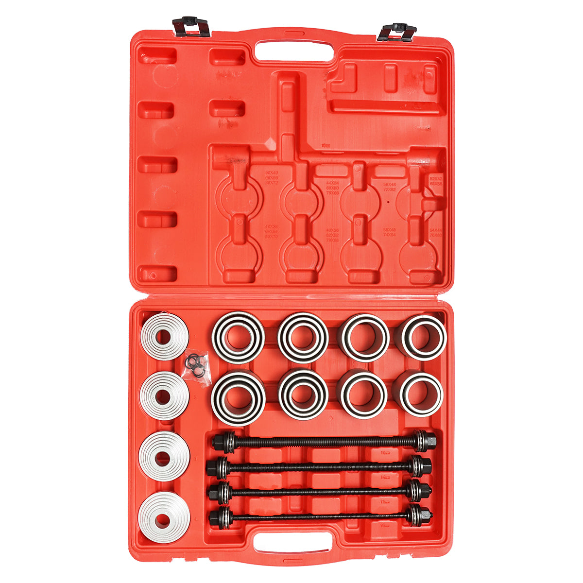 Kit presse per estrazione, installazione e rimozione boccole e cuscinetti 28 pezzi - immagine 3
