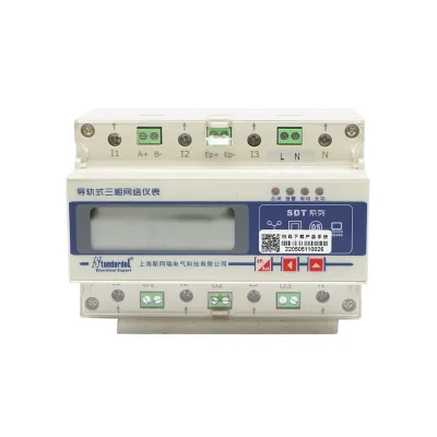 Kit relè contatore intelligente trifase 3x400-690V/50Hz, 6400imp/Kwh con fusibile digitale 200A/5A 35 mm - immagine 2