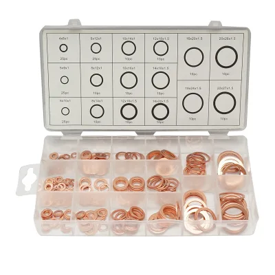 Kit rondelle in rame 4-22mm 220 pezzi