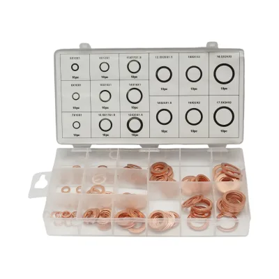 Kit rondelle in rame 5-17,5 mm 150 pezzi