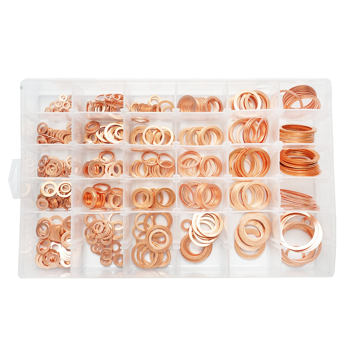 Kit rondelle in rame 580 pezzi (fi4x8 --- fi30x36) - immagine 3
