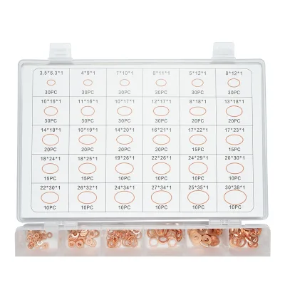 Kit rondelle in rame Ø 3,5-30mm 580 pezzi - immagine 4