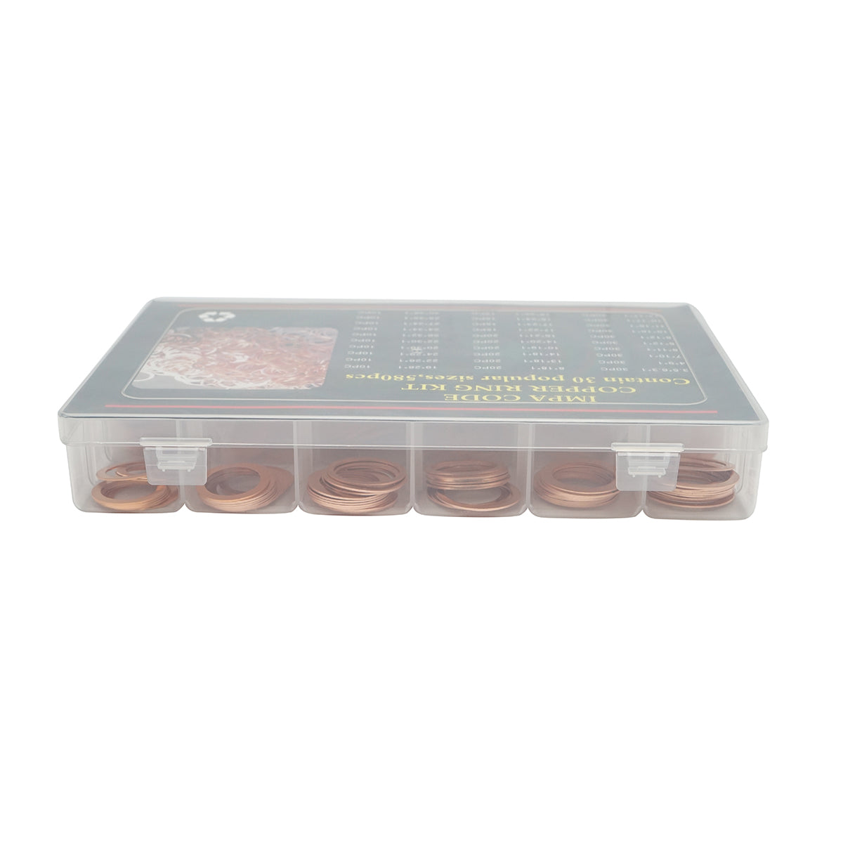 Kit rondelle in rame Ø 3,5-30mm 580 pezzi - immagine 5
