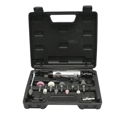 Kit smerigliatrice pneumatica diritta, 25000 giri/min, pressione 6,3 bar, 16 pezzi Breckner Germany