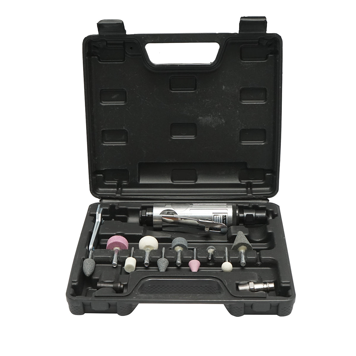 Kit smerigliatrice pneumatica diritta, 25000 giri/min, pressione 6,3 bar, 16 pezzi Breckner Germany
