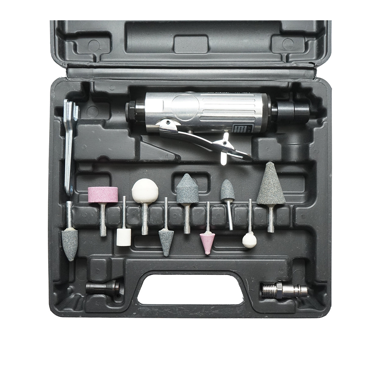 Kit smerigliatrice pneumatica diritta, 25000 giri/min, pressione 6,3 bar, 16 pezzi Breckner Germany - immagine 4