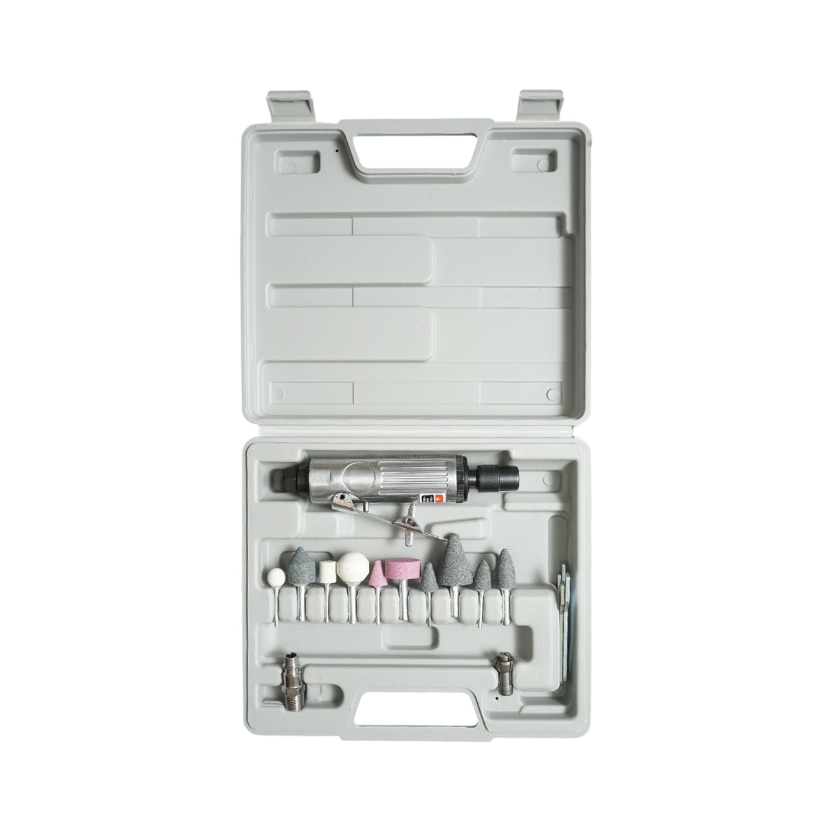Kit smerigliatrice pneumatica diritta, 25000 giri/min, pressione 6-8 bar, 16 pezzi - immagine 3