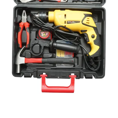 Kit trapano a percussione 600W, 220V, mandrino da 13 mm, velocità 3300 giri/min con 47 pezzi di utensili e attrezzi Breckner Germany - immagine 6