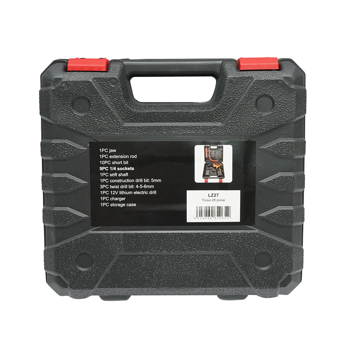 Kit trapano e cacciavite a batteria 28 pezzi, 12V 1500mAh - immagine 3