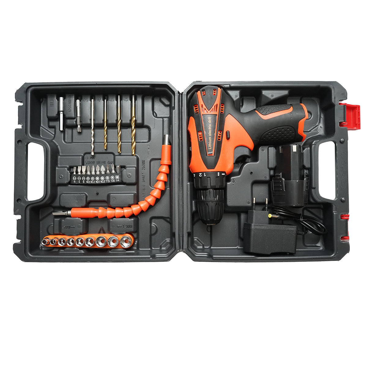 Kit trapano e cacciavite a batteria 28 pezzi, 12V 1500mAh - immagine 4