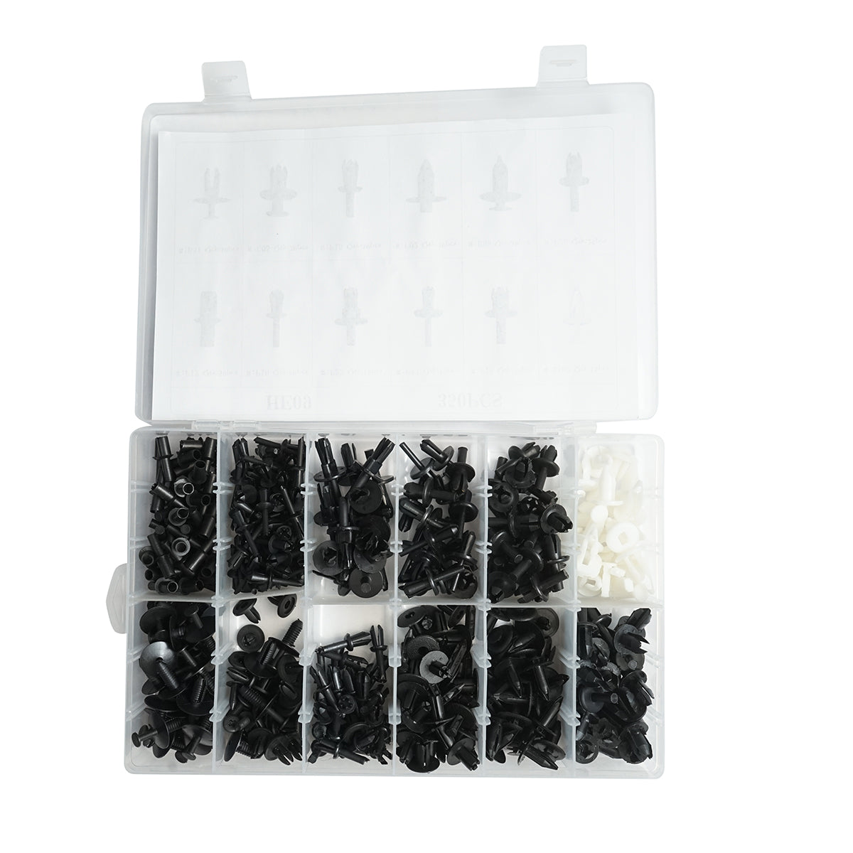 Kit universale di clip in plastica per auto da 350 pezzi - immagine 2