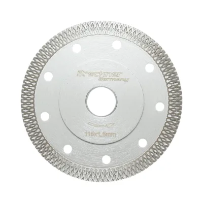 Lama diamantata turbo continua 115x1,5x22,23 mm, taglio a secco/umido per ceramica dura, piastrelle, piastrelle per pavimenti Breckner Germany