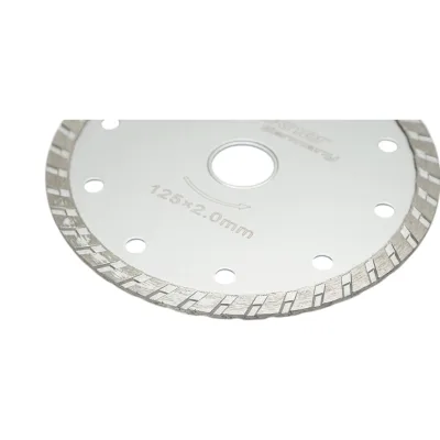 Lama diamantata turbo sinterizzata 125x2x22,23 mm, taglio a secco/umido per pietra, piastrelle, ceramica, marmo Breckner Germany - immagine 3