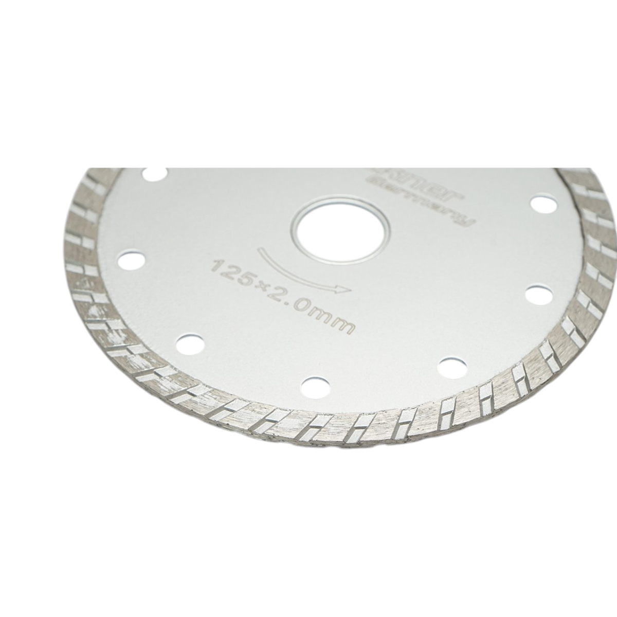 Lama diamantata turbo sinterizzata 125x2x22,23 mm, taglio a secco/umido per pietra, piastrelle, ceramica, marmo Breckner Germany - immagine 3