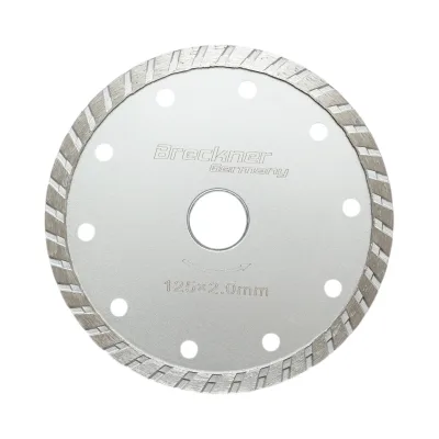 Lama diamantata turbo sinterizzata 125x2x22,23 mm, taglio a secco/umido per pietra, piastrelle, ceramica, marmo Breckner Germany