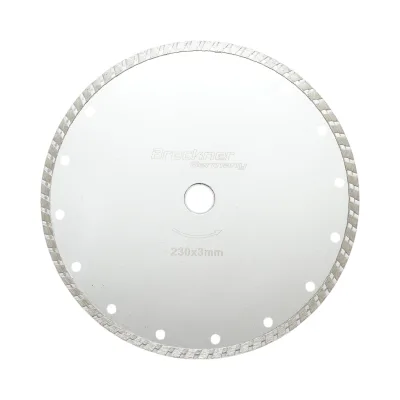 Lama diamantata turbo sinterizzata 230x3x22,23, taglio a secco/umido per pietra, piastrelle, ceramica, marmo Breckner Germany