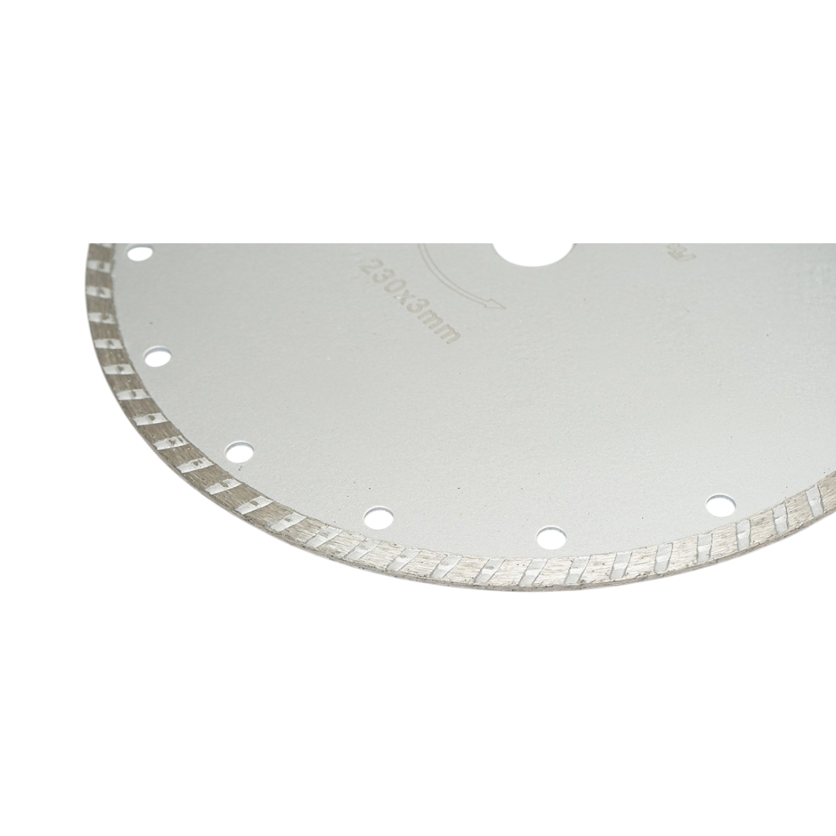 Lama diamantata turbo sinterizzata 230x3x22,23, taglio a secco/umido per pietra, piastrelle, ceramica, marmo Breckner Germany - immagine 3