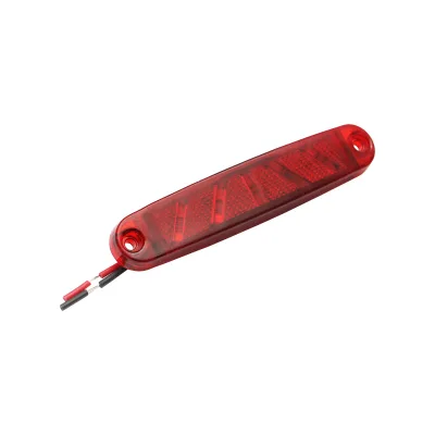 Lampada  laterale LED rossa, 100 mm, 12V-24V, Breckner Germany. - immagine 3