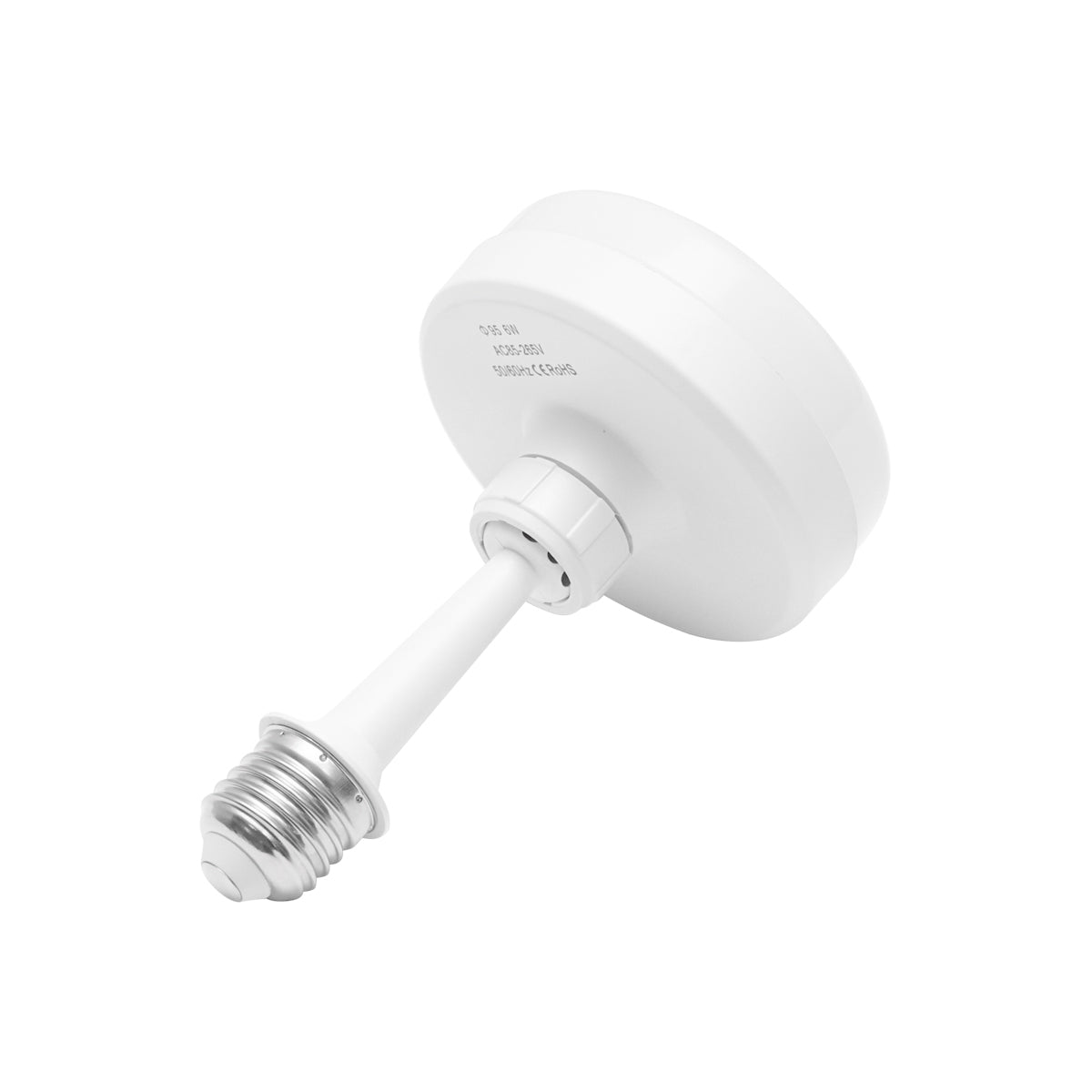 Lampada a lampadina LED E27, 6W, 220V, IP20, lampada orientabile a 360 gradi con presa interna/esterna - immagine 3