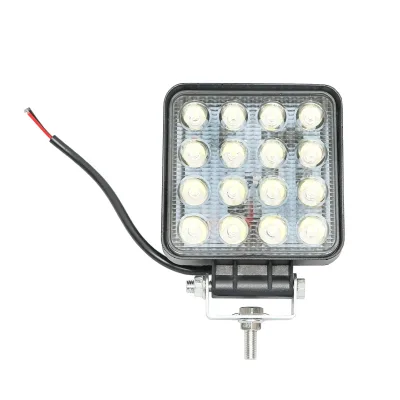 Lampada con 16 LED, 10-30V, 48W, angolo di radiazione 30°, tipo spot, 108x108x57mm, Breckner Germany