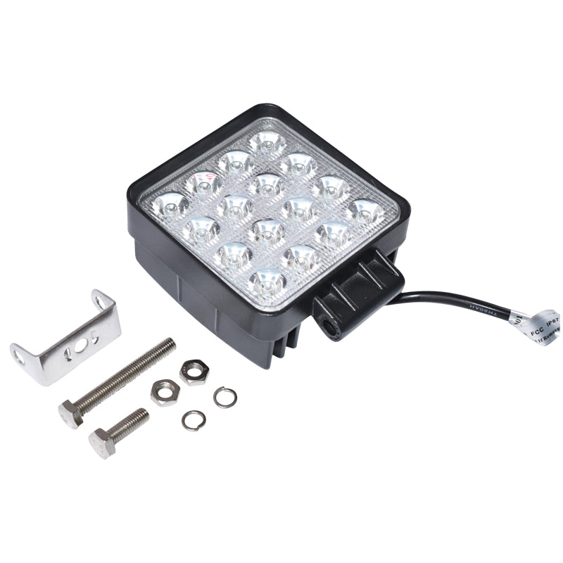 Lampada con 16 LED, 10-30V, 48W, angolo di radiazione 30°, tipo spot, 108x108x57mm, Breckner Germany - immagine 5