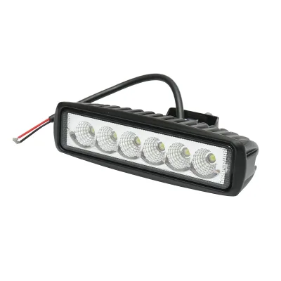 Lampada con 6 LED e lente, 10-60V, 18W, angolo di radiazione 60°, quadrata - immagine 2