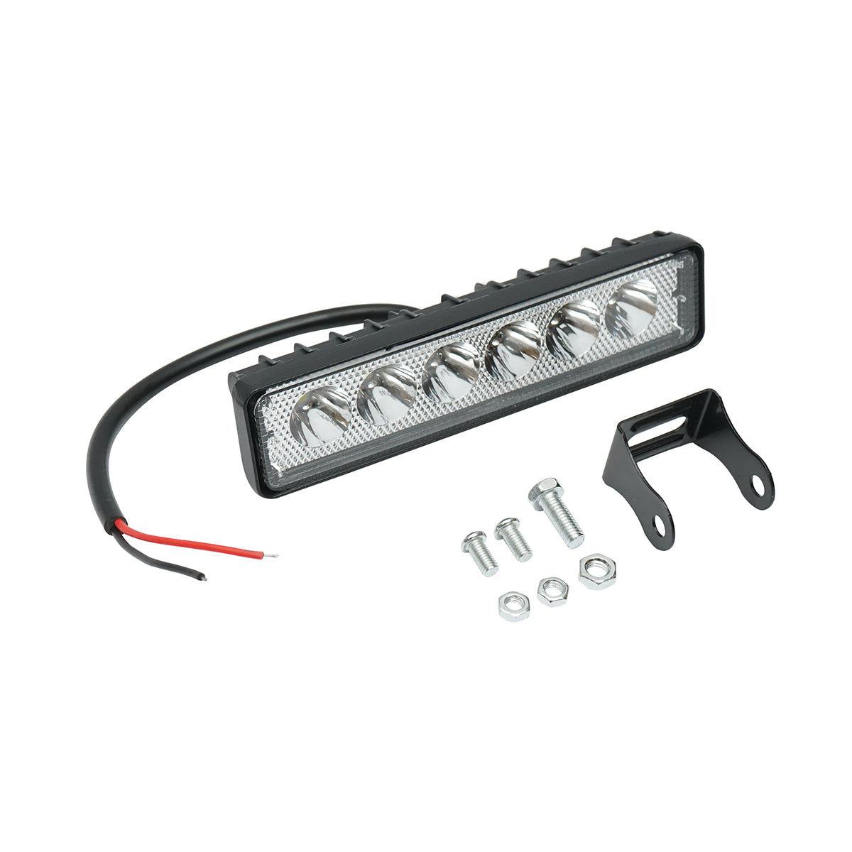 Lampada con 6 LED e lente, 10-60V, 18W, angolo di radiazione 60°, quadrata - immagine 3