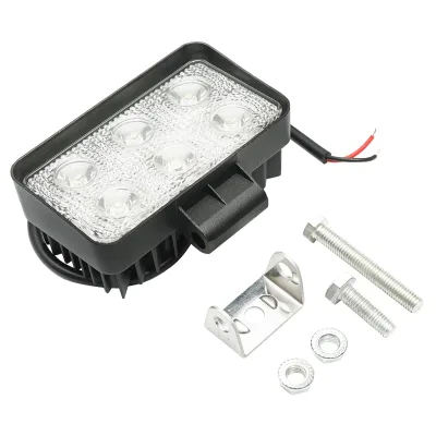 Lampada con 6 LED, 10-60V, 18W, angolo di radiazione 60°, quadrata - immagine 3