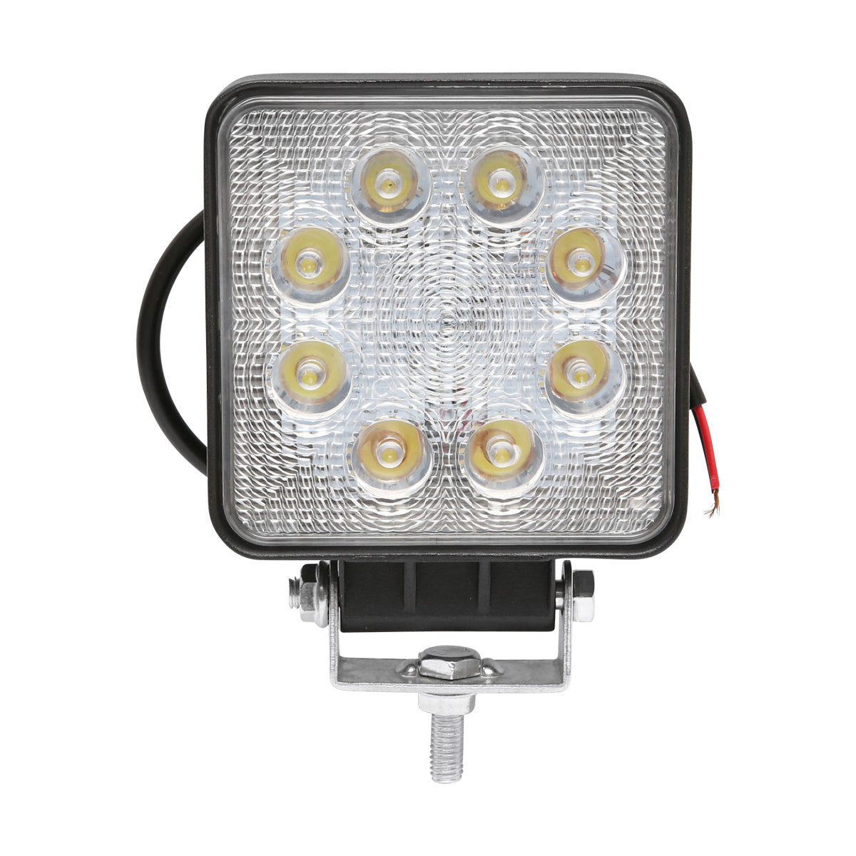 Lampada con 8 LED, 10-60V, 24W, angolo di radiazione 60°, quadrata.