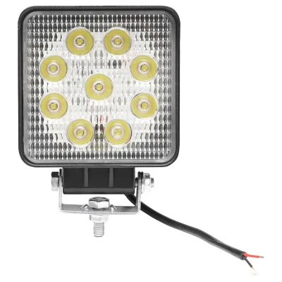 Lampada con 9 LED, 10-60V, 27W, angolo di radiazione 30°, tipo spot, 107x107x49mm, 6000K, IP67, Breckner Germany