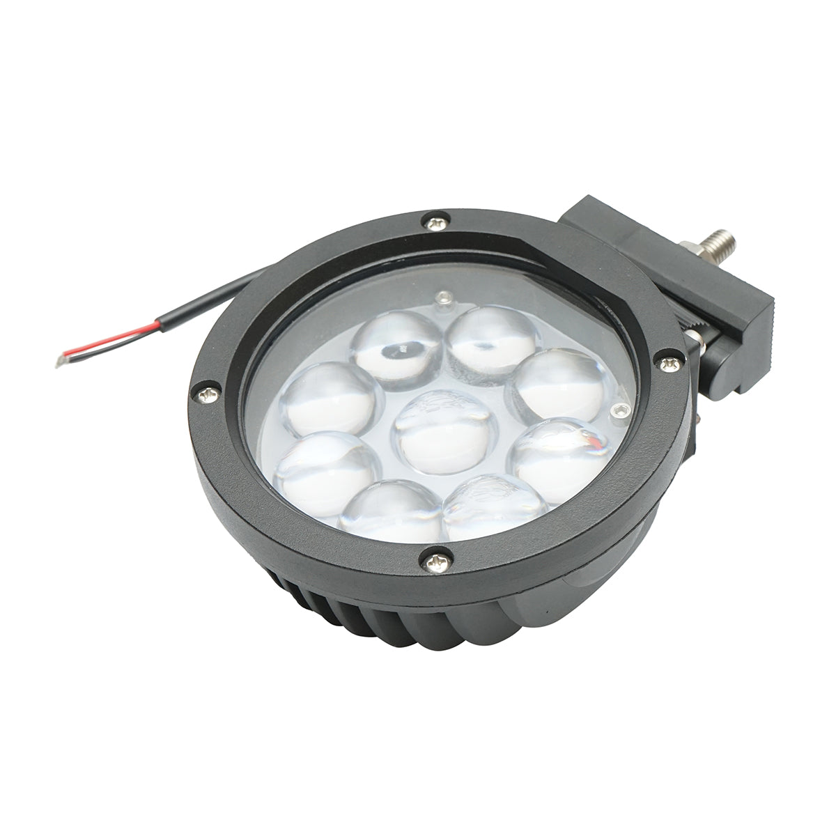 Lampada con 9 LED, 10-60V, 45W, angolo di radiazione 30°, tipo spot, lente 4D, 139x139x74mm, IP67, 6000K, Breckner Germany. - immagine 4
