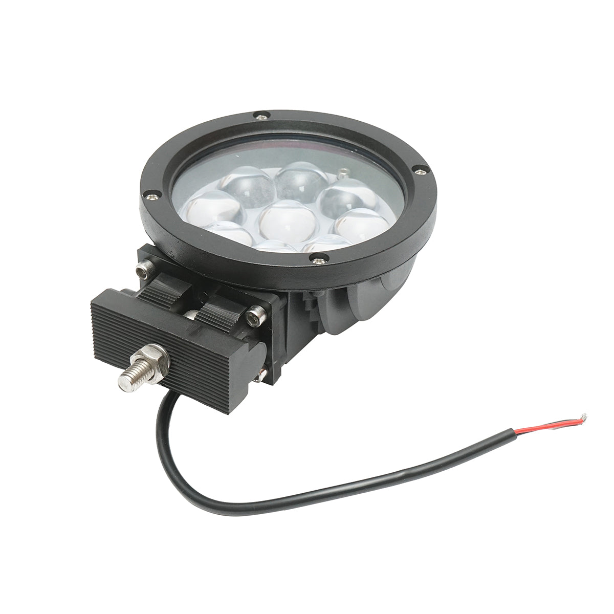Lampada con 9 LED, 10-60V, 45W, angolo di radiazione 30°, tipo spot, lente 4D, 139x139x74mm, IP67, 6000K, Breckner Germany. - immagine 2