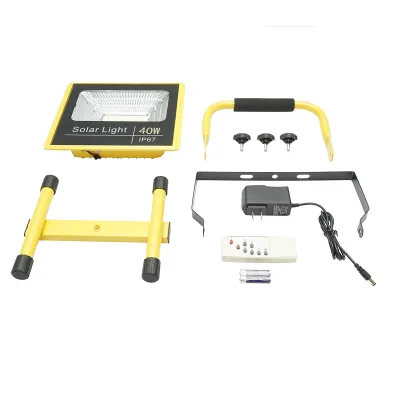 Lampada da lavoro portatile a LED 40W, 8000K con batteria LifePO4, telecomando 2x6000mAh e supporto IP67 - immagine 2
