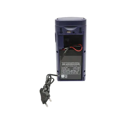 Lampada da lavoro portatile a LED con batteria 6V 4Ah, USB, 100x95x200mm - immagine 6