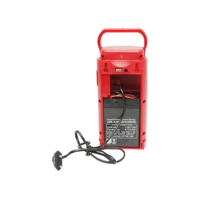 Lampada da lavoro portatile a LED con batteria 6V 4Ah, USB, 100x95x200mm - immagine 6