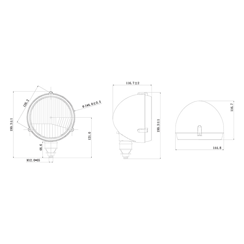 Lampada da lavoro universale, faretto per trattori e macchine agricole 12V Breckner Germany - immagine 5