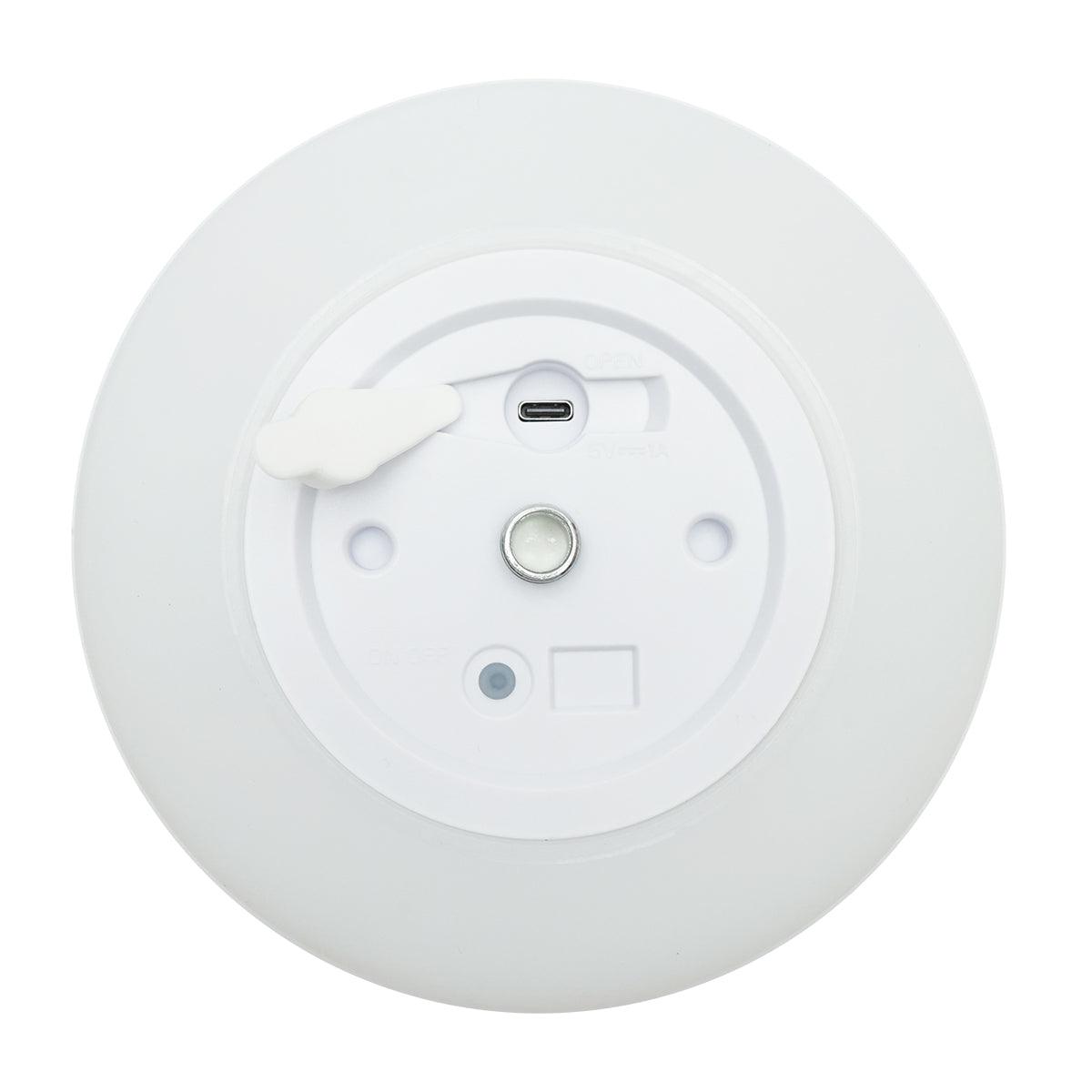 Lampada da tavolo LED ricaricabile per interni ed esterni, 2W, 3.7V 1200mAh, USB 5V 1A, luminosità regolabile, funzione memoria, IP65, bianca - immagine 4