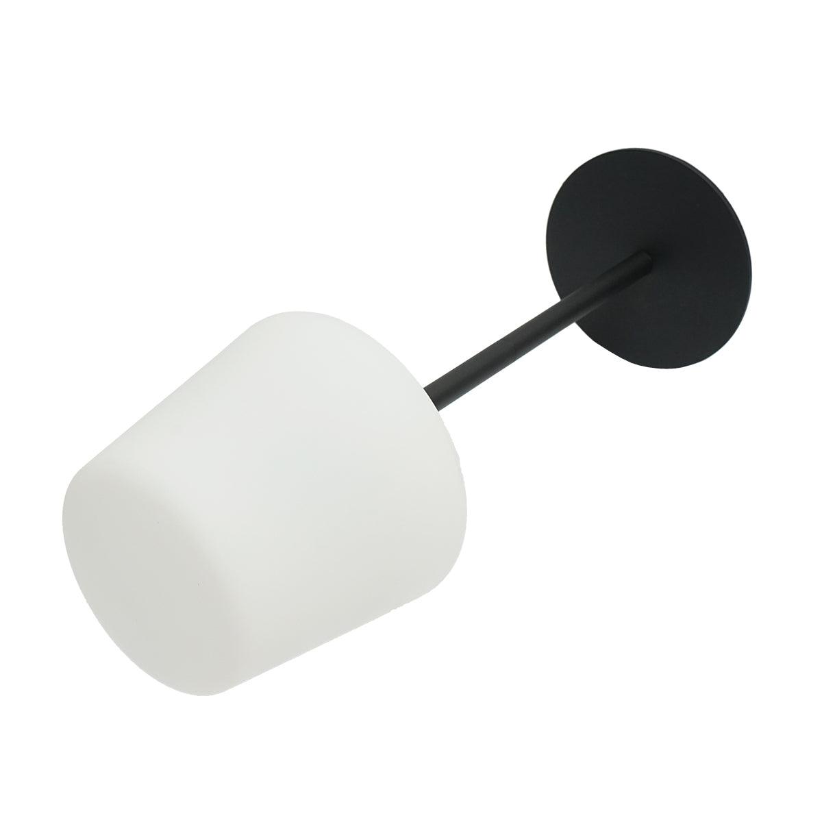 Lampada da tavolo LED ricaricabile per interni ed esterni, 2W, 3.7V 1200mAh, USB 5V 1A, luminosità regolabile, funzione memoria, IP65, nera - immagine 5