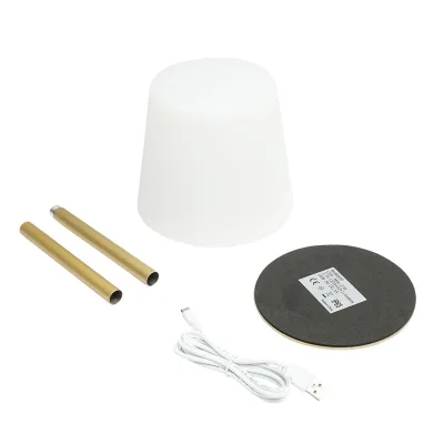 Lampada da tavolo LED ricaricabile, 2W, 3,7V 1200mAh, USB 5V 1A, luminosità regolabile, funzione memoria, IP65, per interni ed esterni - immagine 2