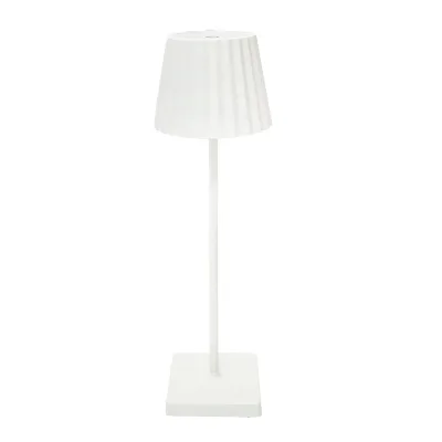 Lampada da tavolo LED, 3W, ricaricabile, 3.7V 1800mAh, USB 5V 1A, bianca, Breckner Germany