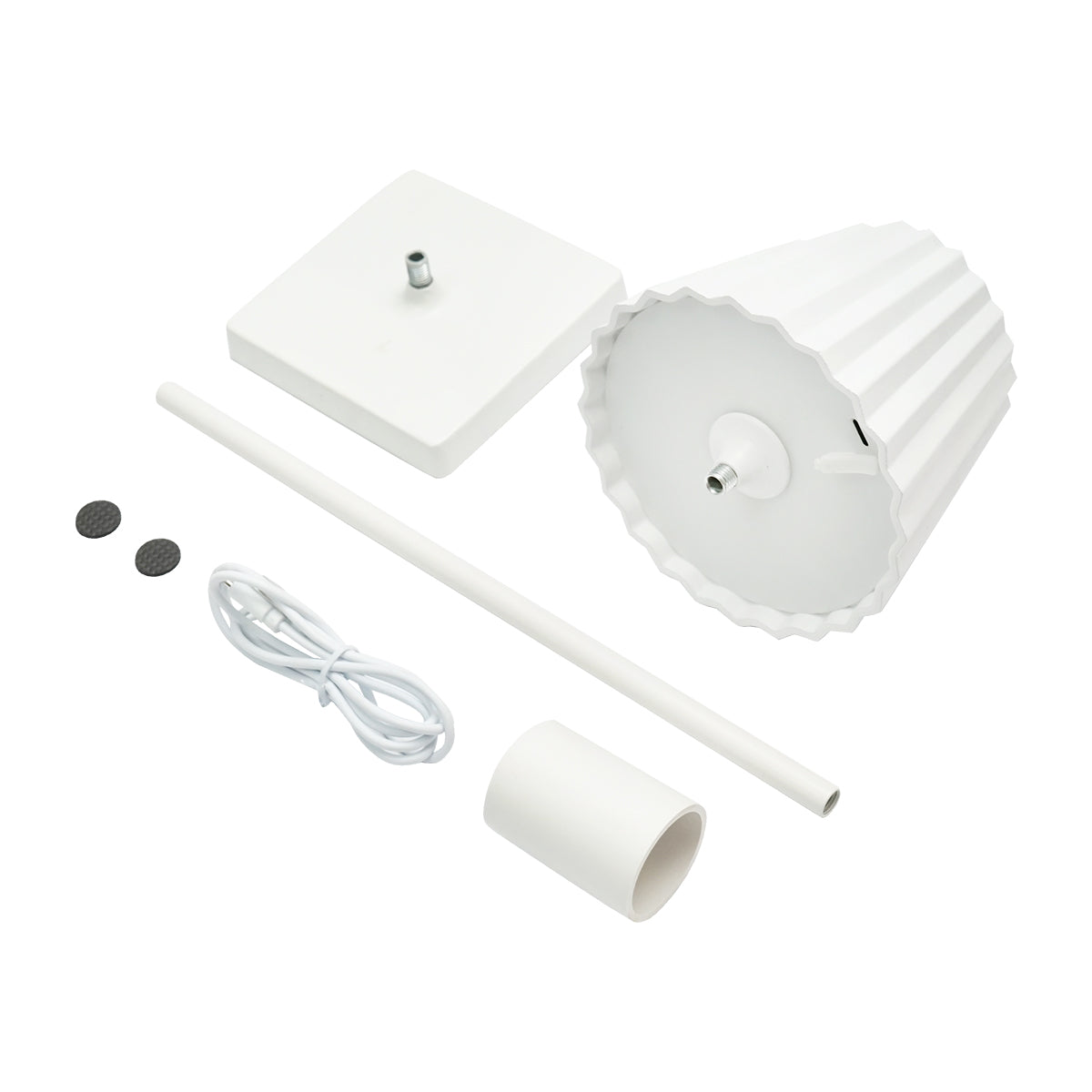 Lampada da tavolo LED, 3W, ricaricabile, 3.7V 1800mAh, USB 5V 1A, bianca, Breckner Germany - immagine 2