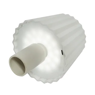 Lampada da tavolo LED, 3W, ricaricabile, 3.7V 1800mAh, USB 5V 1A, bianca, Breckner Germany - immagine 3