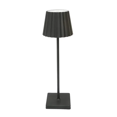Lampada da tavolo LED, 3W, ricaricabile, 3.7V 1800mAh, USB 5V 1A, nera, Breckner Germany