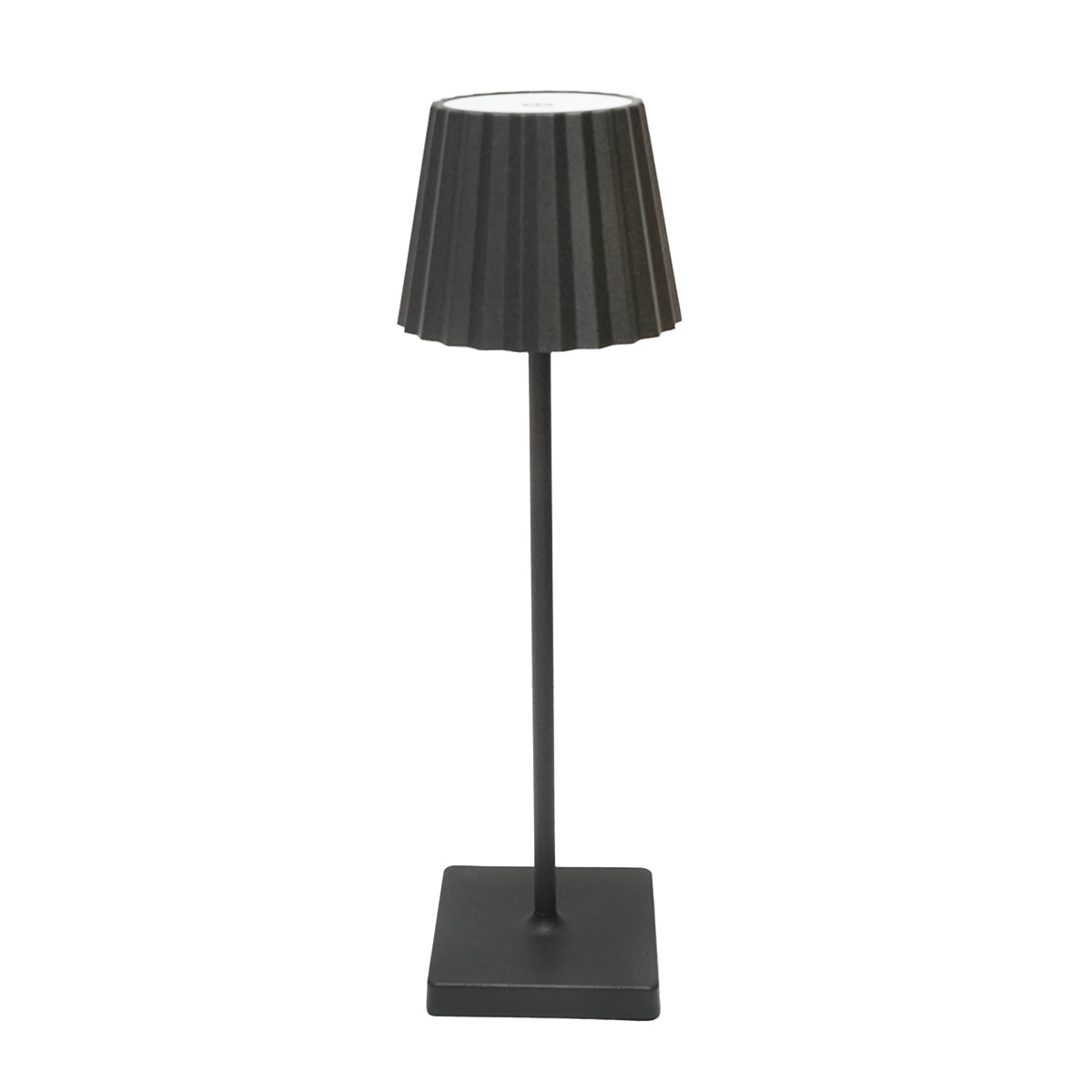 Lampada da tavolo LED, 3W, ricaricabile, 3.7V 1800mAh, USB 5V 1A, nera, Breckner Germany