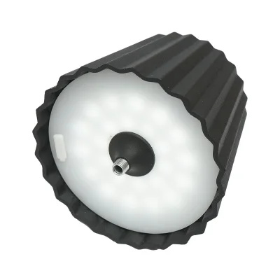 Lampada da tavolo LED, 3W, ricaricabile, 3.7V 1800mAh, USB 5V 1A, nera, Breckner Germany - immagine 3
