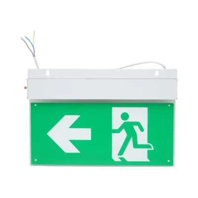 Lampada di emergenza a LED EXIT 220V, 3W, batteria agli ioni di litio 1800mAh, montaggio a superficie, autonomia 3 ore IP20 - immagine 5